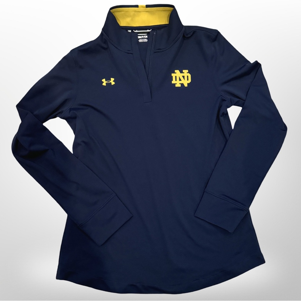 Brand new under armor, Notre Dame fighting Irish, 3/4 zip, women’s small